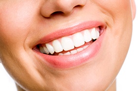Closeup of smiling mouth