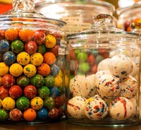 jars of hard candies that could cause a dental emergency