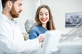 dentist and happy patient