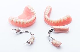 Four types of dentures